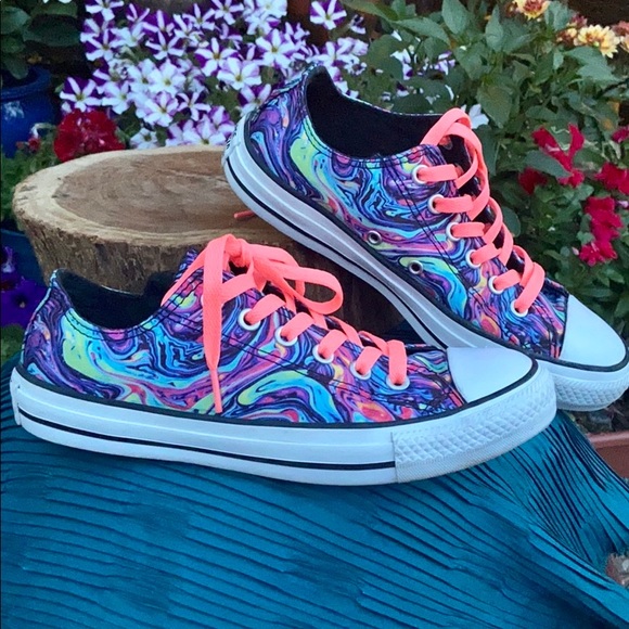 Psychedelic / Hippy Chick Converse Sz 7 - Picture 9 of 16